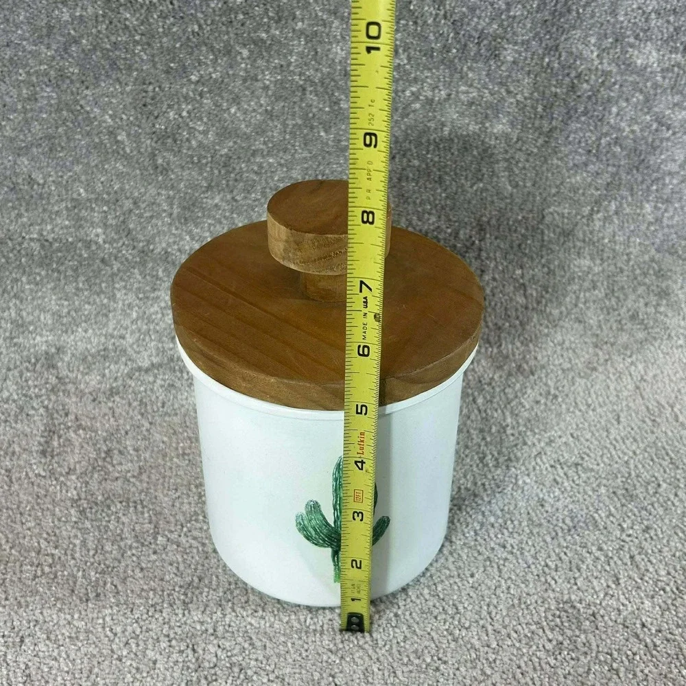 Canister‎ White Cactus Wood Lid Cria & Cacti Collection Kitchen Hobby Lobby